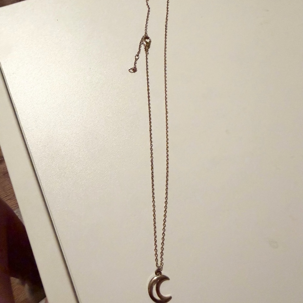 Gold Moon Pendant Necklace